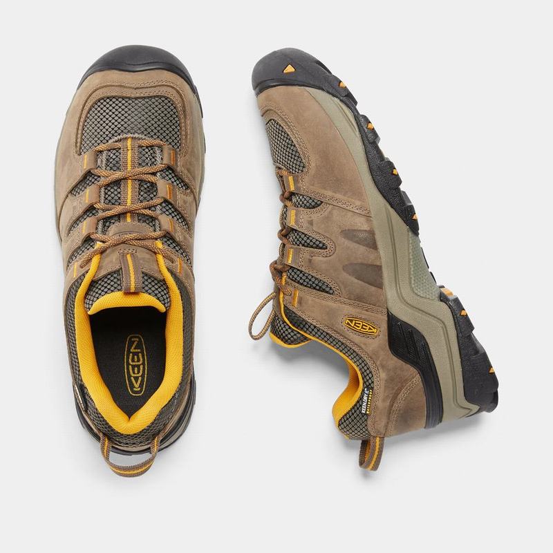 Keen Gypsum II Waterproof - Erkek Trekking Ayakkabısı - Kahverengi/Sarı - Turkey (159367BCZ)